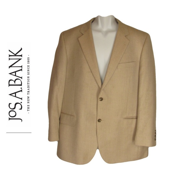 Jos A Bank Other - Jos A Bank Blazer Jacket Silk Camel Hair 44R Beige